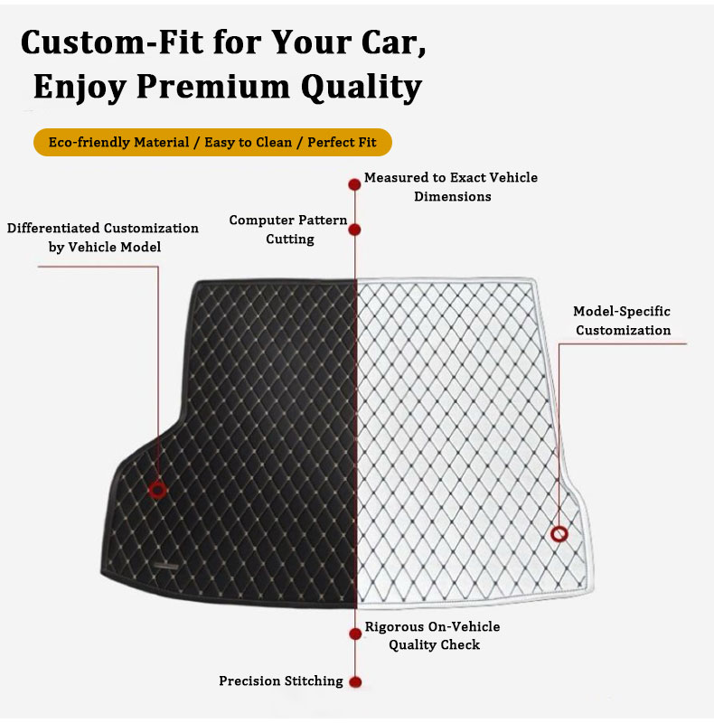 Car Rear Trunk Mats For BYD Se - Leather Cleaner Interior 评论和价格